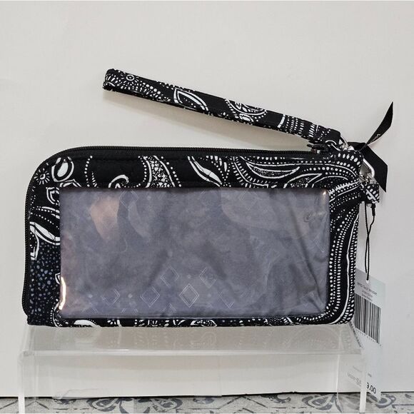 Vera Bradley, Pretty Paisley Wristlet in Black and White. NWT - Picture 3 of 6